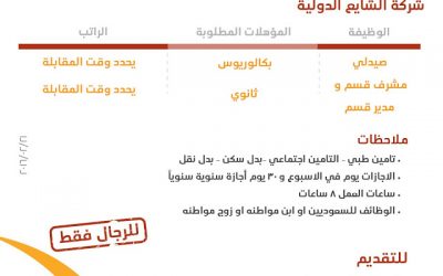 شركة الشايع وظائف صيدلي ومشرف قسم ومدير قسم