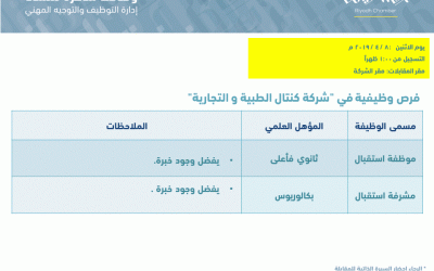 شركة كنتال الطبية وظائف استقبال ومشرفة استقبال في الرياض