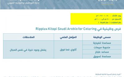 ريبلز كيتوبي العربية وظائف نسائية في الرياض