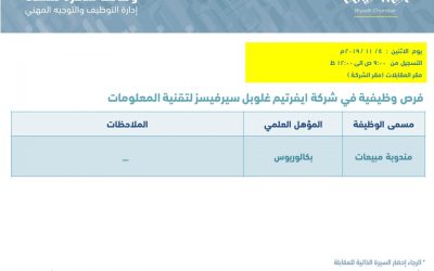 شركة ايفرتيم غلوبل وظيفة مندوبة مبيعات في الرياض